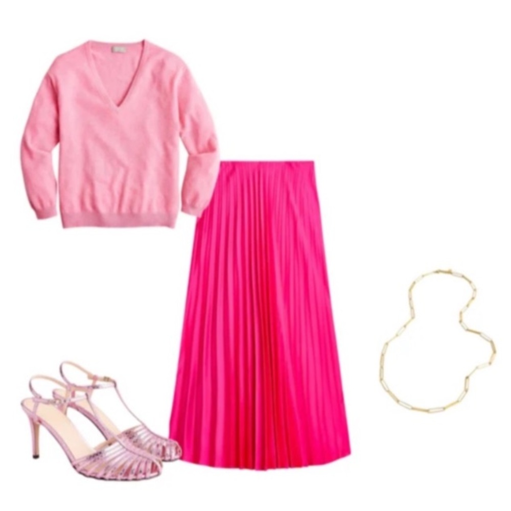 New w Tag: J Crew Pleated Midi Skirt. Size 2